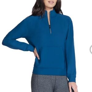 NWT Skechers Women's Teal Half-Zip Pullover Sweatshirt